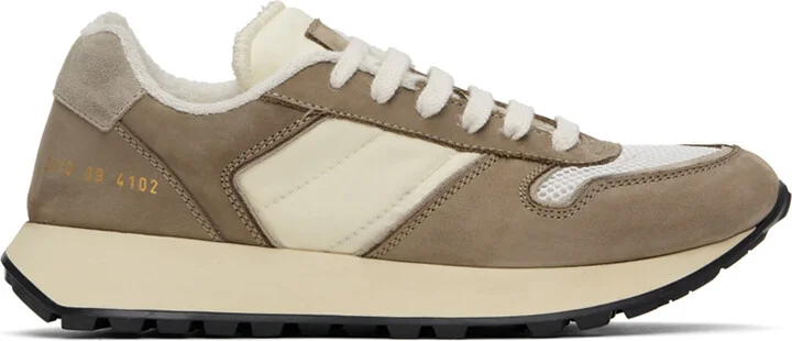 Common Projects Brown & Off-White Track SS24 Sneakers