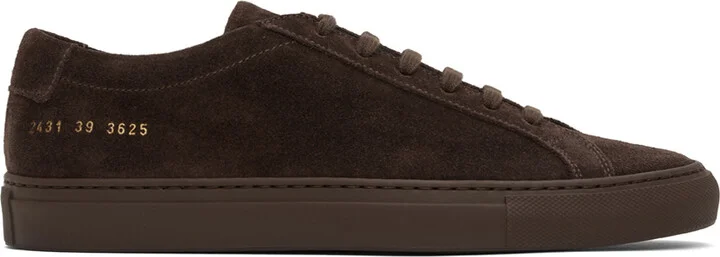 Common Projects Brown Original Achilles Suede Sneakers