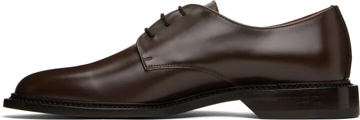 Common Projects Brown Polished Leather Derbys - Image 3