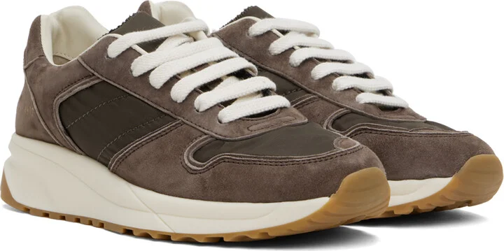 Common Projects Brown Track Premium Sneakers - Image 4