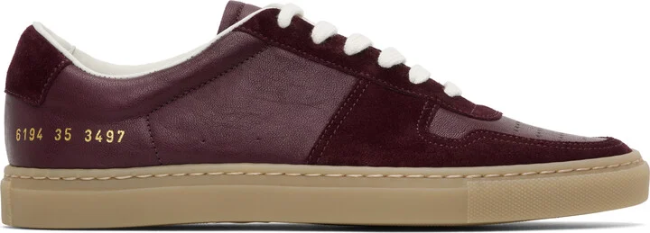 Common Projects Burgundy BBall Duo Slim Sneakers