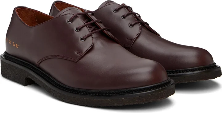 Common Projects Burgundy Officer's Derbys - Image 4