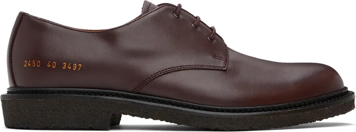 Common Projects Burgundy Officer's Derbys
