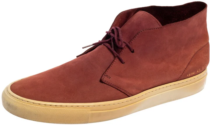 Common Projects Burgundy Suede Desert Boots Size 45
