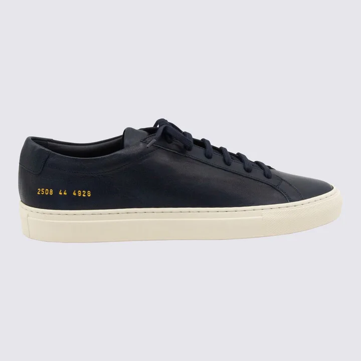 Common Projects Dark Navy Leather Snakers