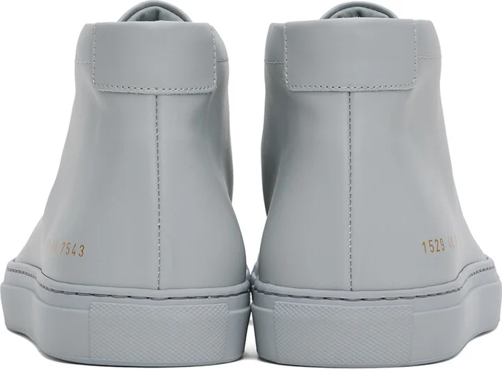 Common Projects Gray Achilles Mid Sneakers - Image 2