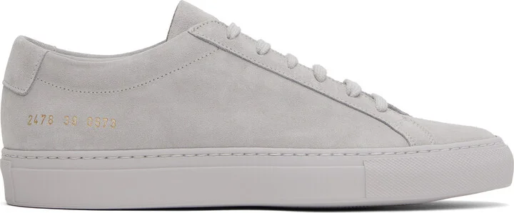 Common Projects Gray Achilles Tonal Suede Sneakers