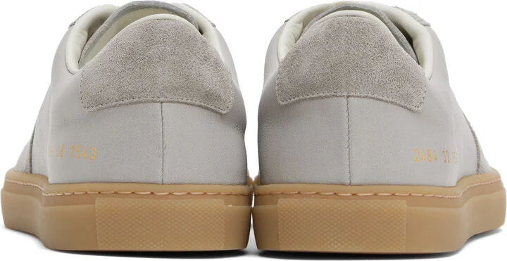 Common Projects Gray BBall Duo Slim Sneakers - Image 2