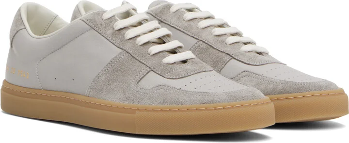 Common Projects Gray BBall Duo Slim Sneakers - Image 4