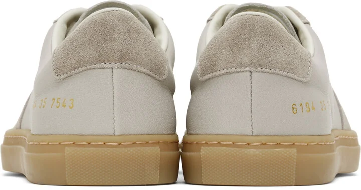 Common Projects Gray Bball Duo Slim Sneakers - Image 2