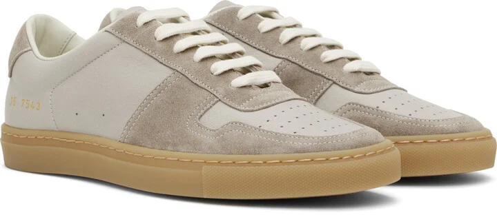 Common Projects Gray Bball Duo Slim Sneakers - Image 4