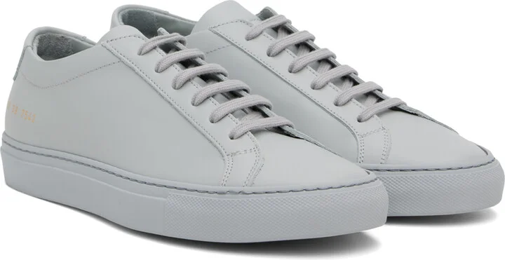 Common Projects Gray Original Achilles Low Sneakers - Image 4