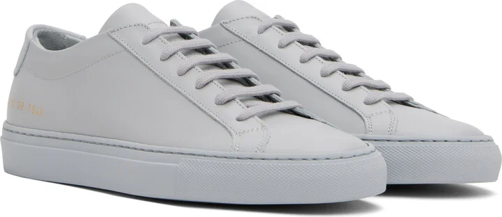 Common Projects Gray Original Achilles Low Sneakers - Image 4