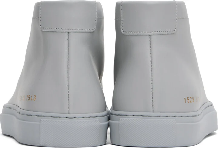 Common Projects Gray Original Achilles Mid Sneakers - Image 2