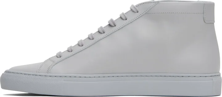 Common Projects Gray Original Achilles Mid Sneakers - Image 3