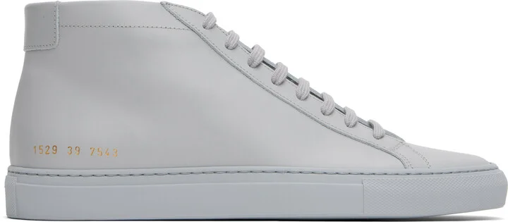 Common Projects Gray Original Achilles Mid Sneakers
