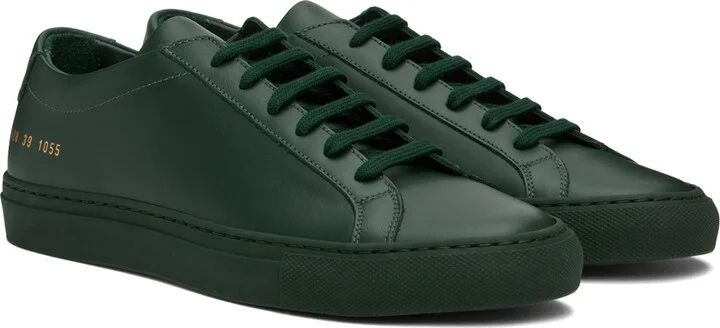 Common Projects Green Achilles Low Sneakers - Image 4