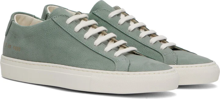 Common Projects Green Contrast Achilles Sneakers - Image 4