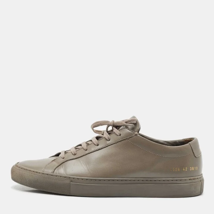 Common Projects Green Leather Achilles Lace Up Sneaker Size 42