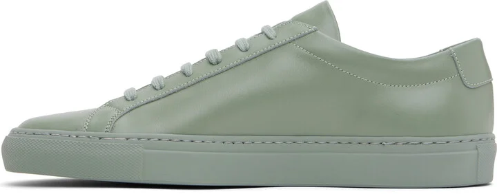 Common Projects Green Original Achilles Low Sneakers - Image 3