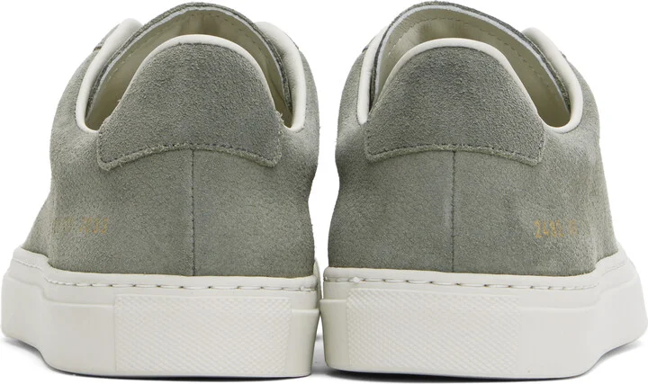 Common Projects Green Retro Suede Sneakers - Image 2