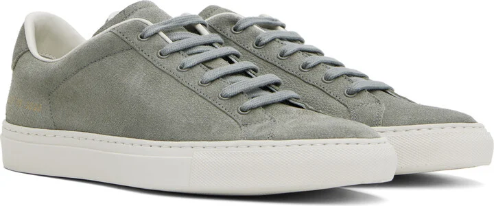 Common Projects Green Retro Suede Sneakers - Image 4