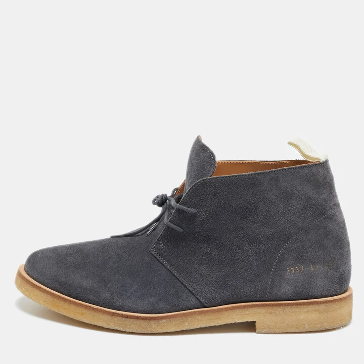 Common Projects Grey Suede Chukka Ankle Length Boots Size 41