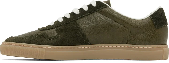 Common Projects Khaki BBall Duo Slim Sneakers - Image 3