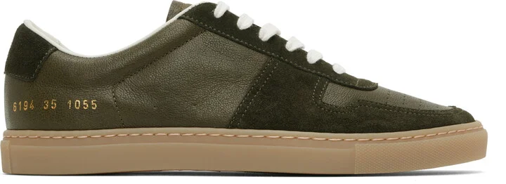 Common Projects Khaki BBall Duo Slim Sneakers