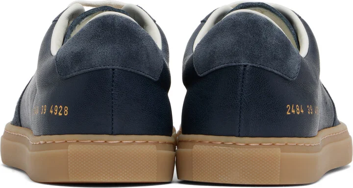 Common Projects Navy BBall Duo Slim Sneakers - Image 2