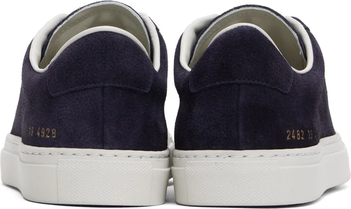 Common Projects Navy Retro Suede Sneakers - Image 2