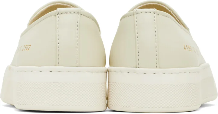 Common Projects Off-White Leather Slip-on Sneakers - Image 2