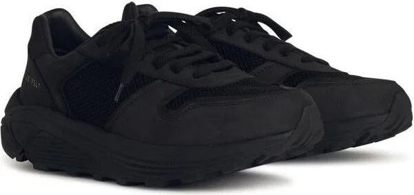 Common Projects 'Runner' Black Leather Blend Sneakers - Image 2