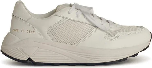 Common Projects 'Runner' White Leather Blend Sneakers