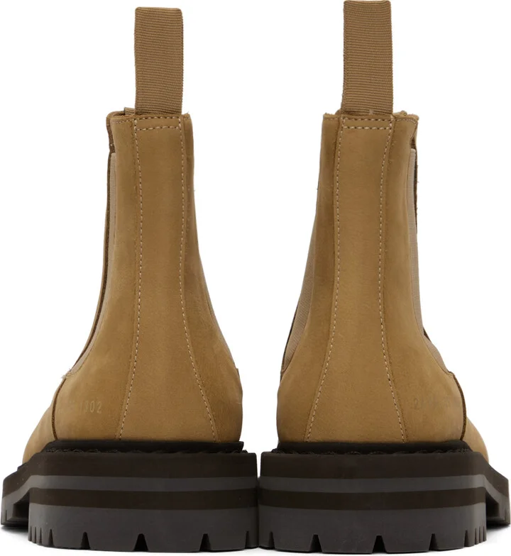 Common Projects Tan Suede Chelsea Boots - Image 2