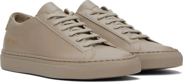 Common Projects Taupe Achilles Low Sneakers - Image 4