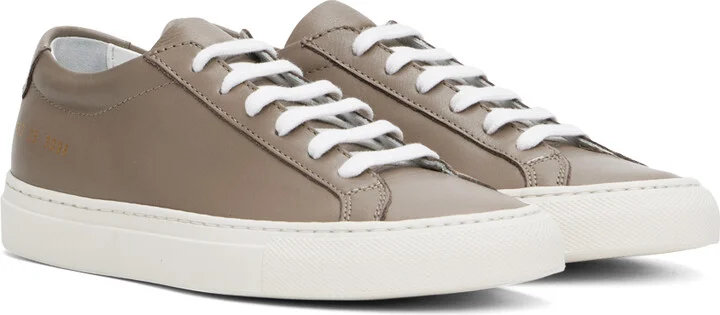 Common Projects Taupe Achilles Sneakers - Image 4