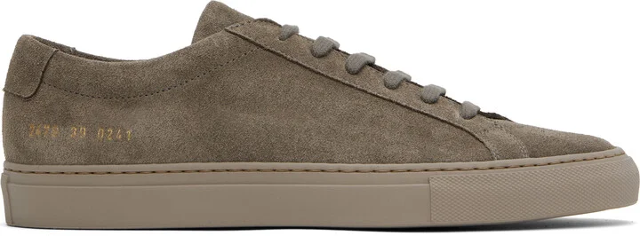 Common Projects Taupe Achilles Tonal Suede Sneakers