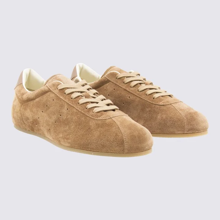 Common Projects Taupe Leather Sneakers - Image 2