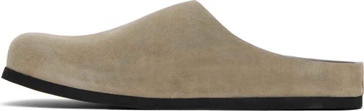 Common Projects Taupe Suede Clog Loafers - Image 3