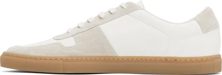 Common Projects White & Beige BBall Duo Slim Sneakers - Image 3
