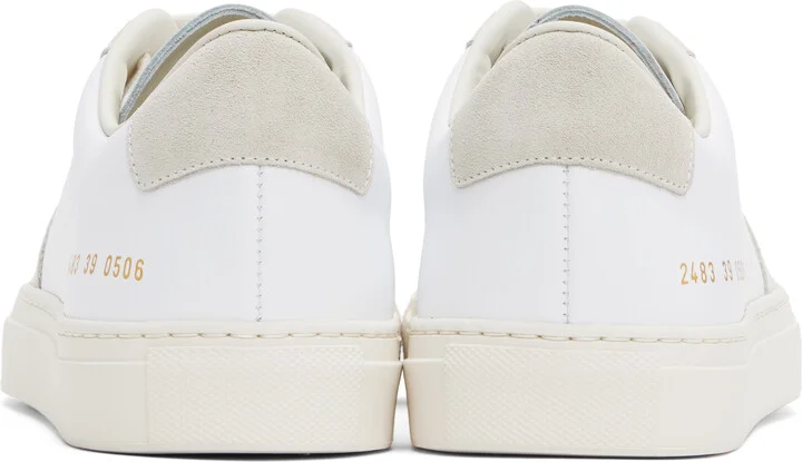 Common Projects White & Beige BBall Duo Sneakers - Image 2