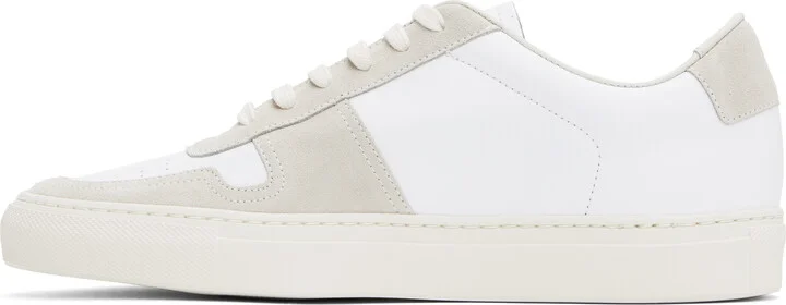 Common Projects White & Beige BBall Duo Sneakers - Image 3