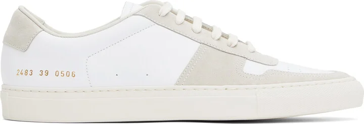 Common Projects White & Beige BBall Duo Sneakers