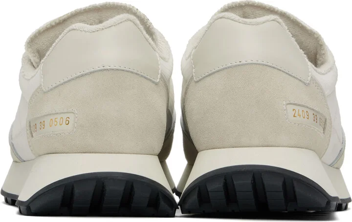 Common Projects White & Beige Track Classic Sneakers - Image 2