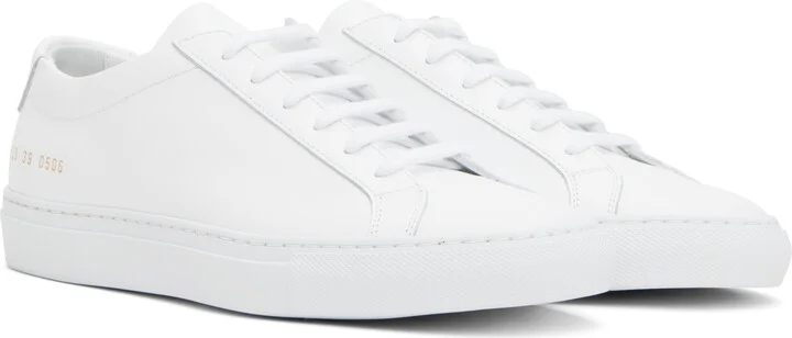 Common Projects White Original Achilles Low Sneakers - Image 4