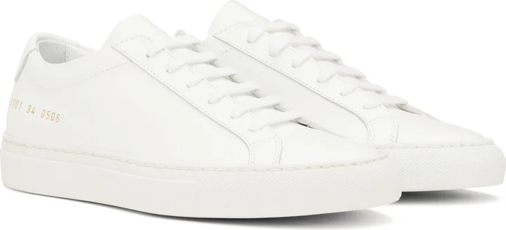 Common Projects White Original Achilles Low Sneakers - Image 4