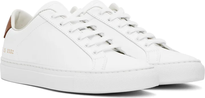 Common Projects White Retro Classic Sneakers - Image 4
