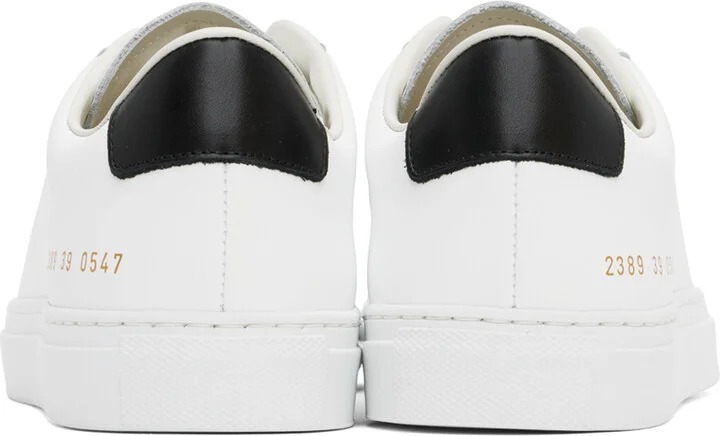 Common Projects White Retro Classic Sneakers - Image 2