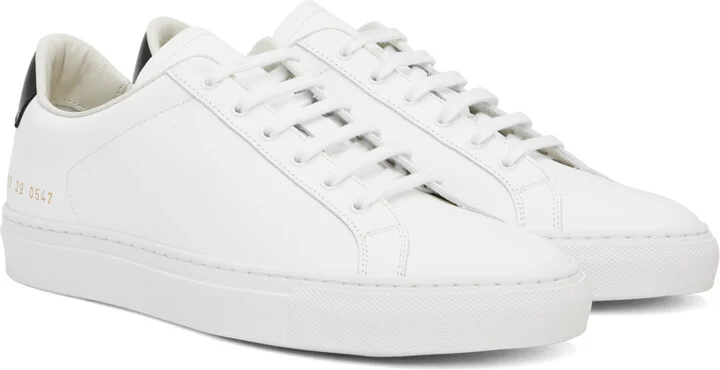 Common Projects White Retro Classic Sneakers - Image 4